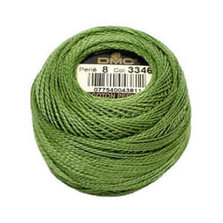 DMC 116 8-3346 Pearl Cotton Thread Balls  Hunter Green  Size 8