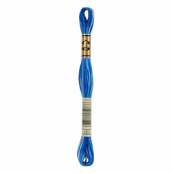 DMC 117-121 Mouline Stranded Cotton Six Strand Embroidery Floss Thread Variegated Delft Blue 8.7-Yard Pack of 12