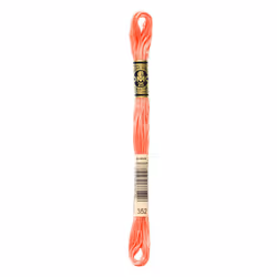 DMC Mouline floss/skein for sewing/embroidery - 8 metres - 352 - Coral, Light