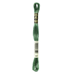 DMC 117-367 Mouline Stranded Cotton Six Strand Embroidery Floss Thread  Dark Pistachio Green  8.7-Yard