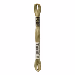 DMC Mouline floss/skein for sewing/embroidery - 8 metres - 372 - Mustard, Light