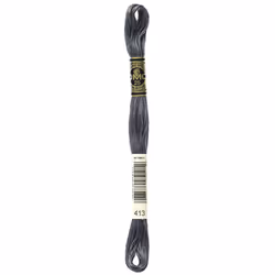 DMC 117-413 Six Stranded Cotton Embroidery Floss Dark Pewter Gray 8.7-Yard