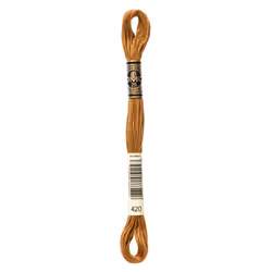 DMC Mouline floss/skein for sewing/embroidery - 8 metres - 420 - Hazelnut Brown, Dark