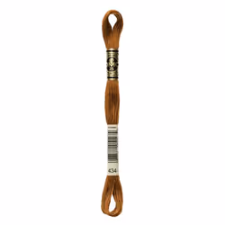 DMC Mouline floss/skein for sewing/embroidery - 8 metres - 434 - Brown, Light