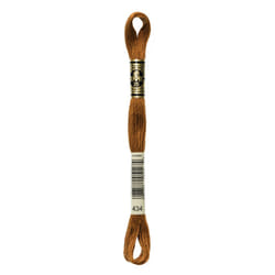 DMC Mouline floss/skein for sewing/embroidery - 8 metres - 434 - Brown, Light