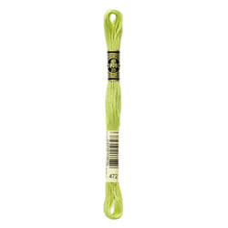DMC Mouline floss/skein for sewing/embroidery - 8 metres - 472 - Avocado Green, Ultra Light