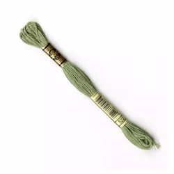 DMC 117-522 Six Stranded Cotton Embroidery Floss  Fern Green  8.7-Yard