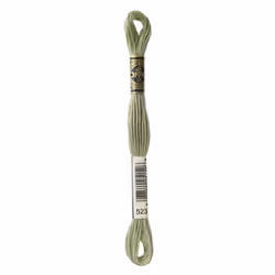 DMC Mouline floss/skein for sewing/embroidery - 8 metres - 523 - Fern Green, Light