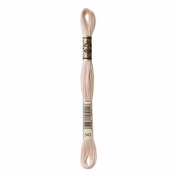 DMC Mouline floss/skein for sewing/embroidery - 8 metres - 543 - Beige Brown, Ultra Very Light
