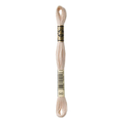DMC Mouline floss/skein for sewing/embroidery - 8 metres - 543 - Beige Brown, Ultra Very Light