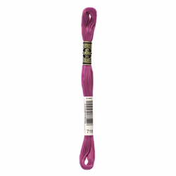 DMC 117-718 Six Strand Embroidery Cotton Floss  Plum  8.7-Yard