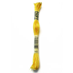Dmc 6-Strand Embroidery Cotton 8.7yd-Medium Yellow