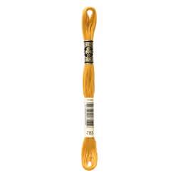 DMC Mouline floss/skein for sewing/embroidery - 8 metres - 783 - Topaz, Medium