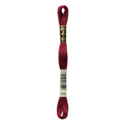 DMC Mouline floss/skein for sewing/embroidery - 8 metres - 816 - Garnet