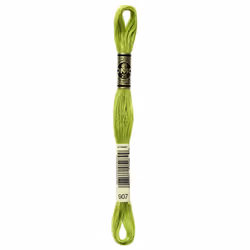 DMC 117-907 6 Strand Embroidery Cotton Floss  Light Parrot Green  8.7-Yard