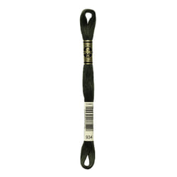 DMC 117-934 6 Strand Embroidery Cotton Floss  Black Avocado Green  8.7-Yard