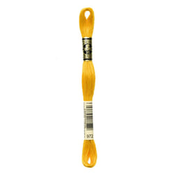 DMC Mouline floss/skein for sewing/embroidery - 8 metres - 972 - Canary, Deep