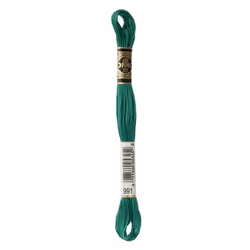 DMC Mouline floss/skein for sewing/embroidery - 8 metres - 991 - Aquamarine, Dark