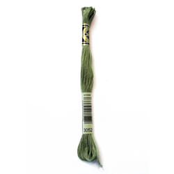 DMC 117-3052 Six Strand Embroidery Cotton Floss  Medium Green Grey  8.7-Yard