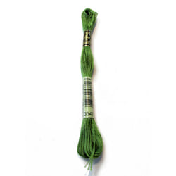 DMC 117-3347 Mouline Stranded Cotton Six Strand Embroidery Floss Thread  Medium Yellow Green  8.7-Yard