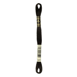 DMC Thread 6-Strand Embroidery Cotton 8.7 Yards Black Brown 117-3371 (12-Pack)