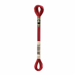 DMC Light Effects floss/skein for sewing/embroidery - 8 metres - 321 - Red