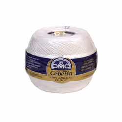 DMC 167G 20-Blanc Cebelia Crochet Cotton  White  405-Yard  Size 20