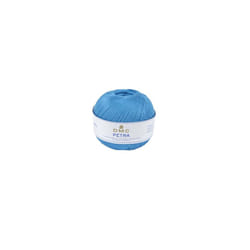 Petra Yarn, 100% Cotton, Blue (53843), Size 5