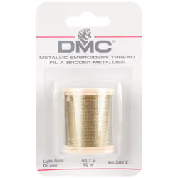 DMC Metallic Embroidery Thread 43.7yd-Light Gold 282Z
