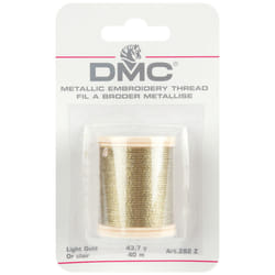 DMC Metallic Embroidery Thread 43.7yd-Light Gold 282Z