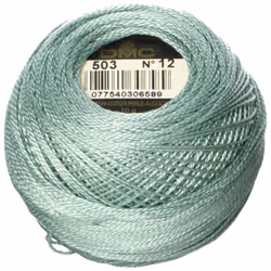 DMC Pearl Cotton Ball Size 12 141yd  Medium Blue Green