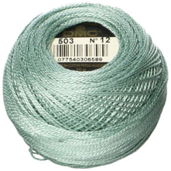 DMC Pearl Cotton Ball Size 12 141yd  Medium Blue Green