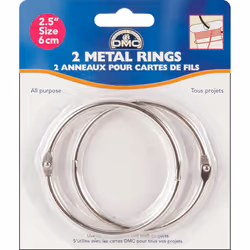DMC Metal Rings 2.5"-2/Pkg