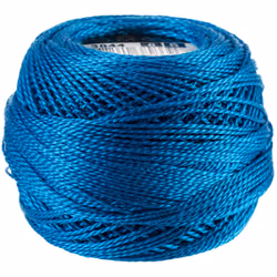 DMC CORPORATION DMC Pearl Cotton Ball Size 8 87yd-Dark Bright Turquoise Embroidery Accessory Blue