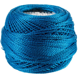 DMC CORPORATION DMC Pearl Cotton Ball Size 8 87yd-Dark Bright Turquoise Embroidery Accessory  Blue