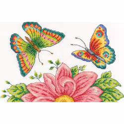 DMC Counted Cross Stitch Kit 10"X6.5"-Butterfly Garden (14 Count)