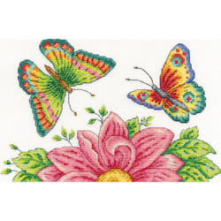 DMC Counted Cross Stitch Kit 10"X6.5"-Butterfly Garden (14 Count)
