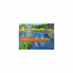 Renoir The Skiff Cross Stitch Kit, Includes Stranded Cottons, 14 ct Aida Fabric, Cross Stitch Chart, Needle and Full Instruct ...