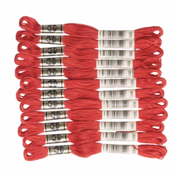 DMC 6-Strand Embroidery Cotton Floss  Bright Christmas Red
