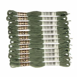 DMC #3362#25 Thread Embroidery Thread  12 Bundles  Green Type DMC25B