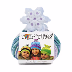 DMC Top This Knitting & Crochet Yarn Kit with Snowflake Plush Toy
