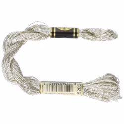 DMC Metallic Pearl Cotton Skeins Size 5 - 27.3 Yards-Silver
