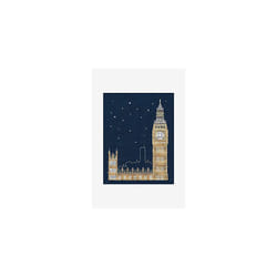 "Glow in The D'Architecture London by Night Cross Stitch Kit, Multi-Colour