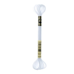 DMC Light Effects floss/skein for sewing/embroidery - 8 metres - 5200 - Snow White