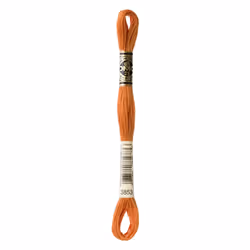 DMC Mouline floss/skein for sewing/embroidery - 8 metres - 3853 - Autumn Gold, Dark