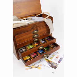 DMC Wooden Collectors Box includes one each of all 500 Stranded Cotton Threads