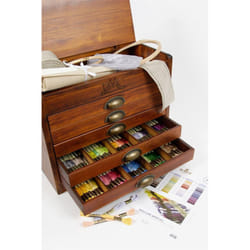 DMC Wooden Collectors Box includes one each of all 500 Stranded Cotton Threads