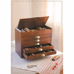 DMC Wooden Collectors Box includes one each of all 500 Stranded Cotton Threads