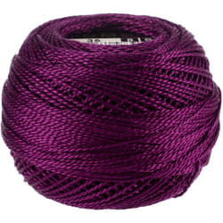 DMC CORPORATION DMC Pearl Cotton Ball Size 8 87yd-Very Dark Fuchsia Embroidery Accessory  Purple Berry