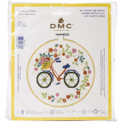 DMC Stitch Kit 6" Diameter-Bicycle (14 Count) BKL-1917